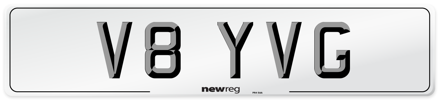 V8 YVG Number Plate from New Reg